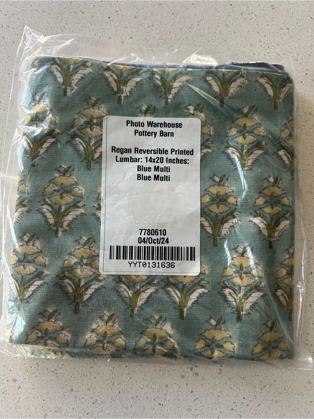 Pottery Barn Regan Reversible Printed Lumbar Accent Pillow Cover